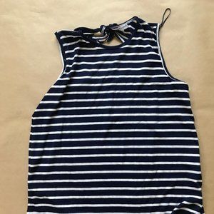 Cute navy & white stripe top